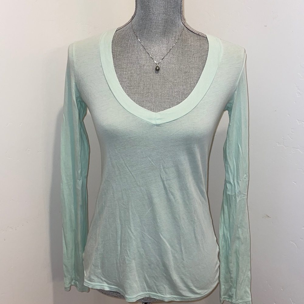 James Perse cotton v-neck long sleeve t-shirt
